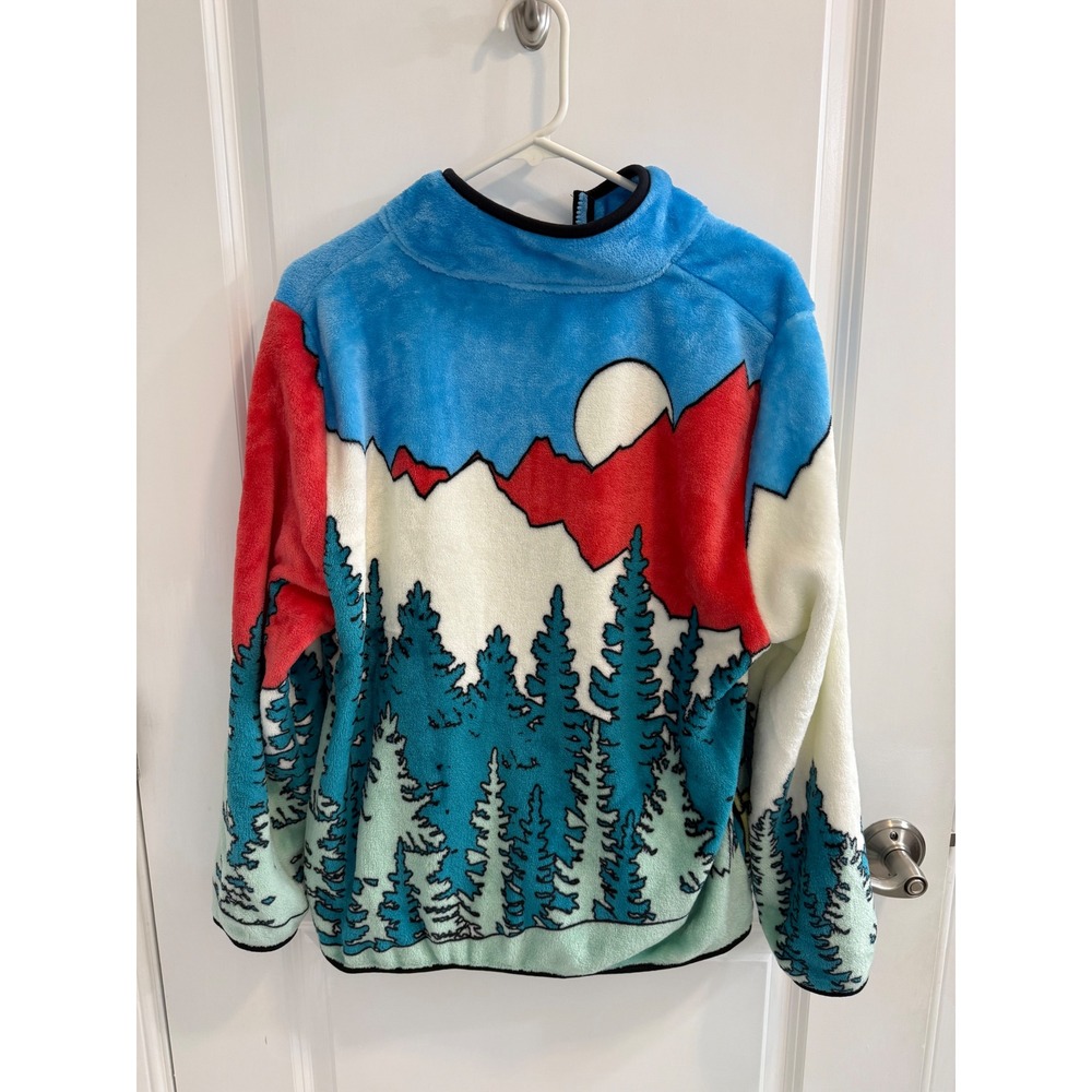Disney Mickey and Friends Mickey's Lodge Fleece Full Zip Jacket Multicolor Large - Picture 3 of 3